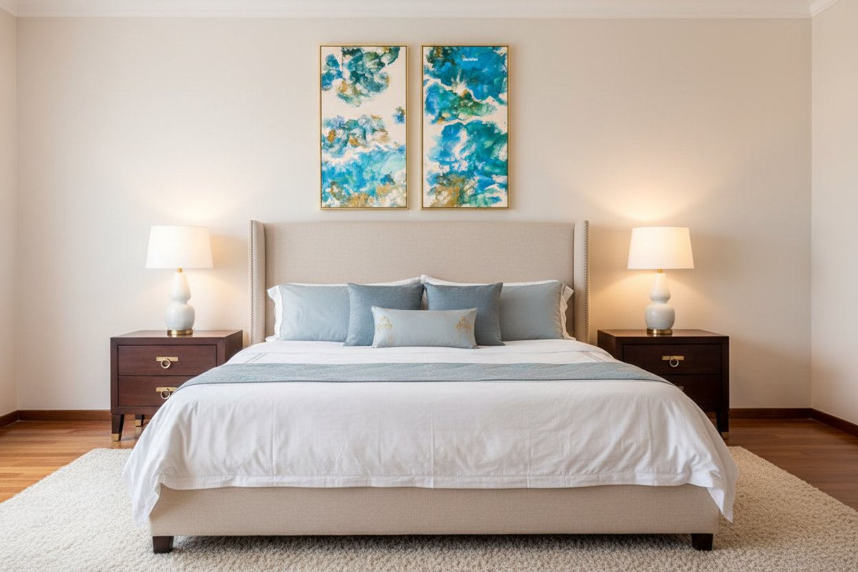 Double Mint Bedroom