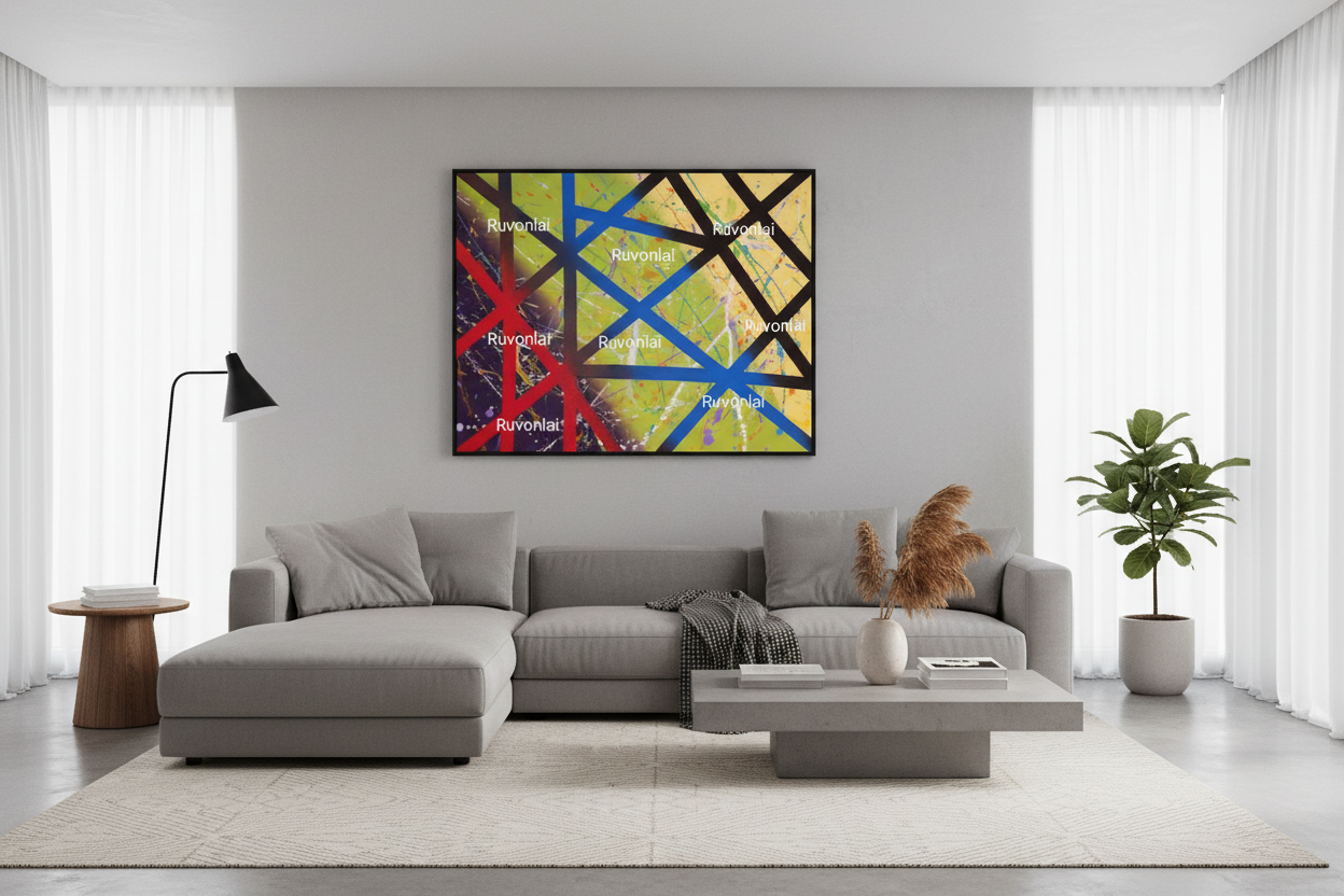 Rebel Nation Abstract Art Print -16x20 Acrylic Canvas Wall Art