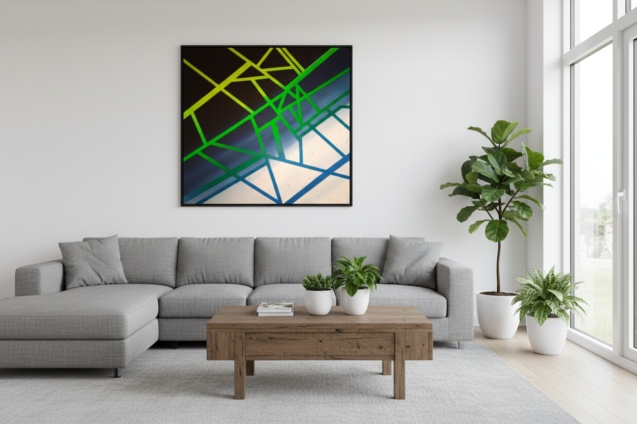 Space Exploration Abstract Art Print -24x36 Acrylic Canvas Wall Art