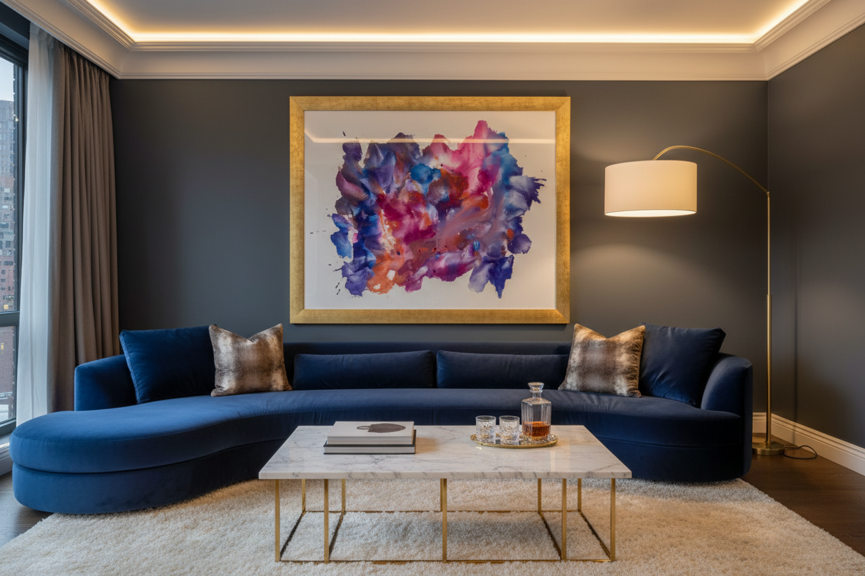 The Hidden Ram Abstract Art Print - 18x24 Acrylic Canvas