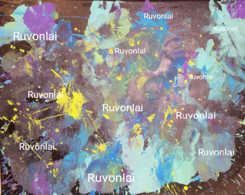 Alien Invasion Abstract Art Print - 16x20 Acrylic Canvas Wall Art"