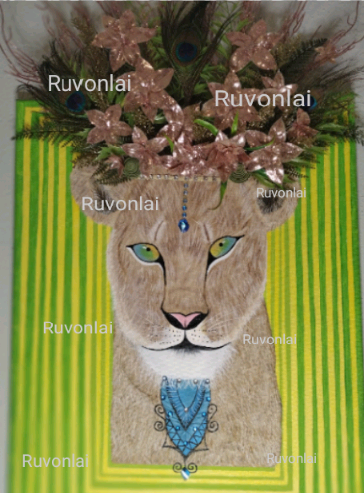 The Lioness Abstract Art Print - 18x24 Acrylic Canvas | Auction