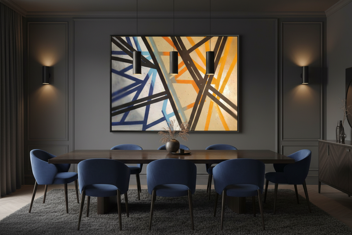 Blueberry & Orange Dining Room