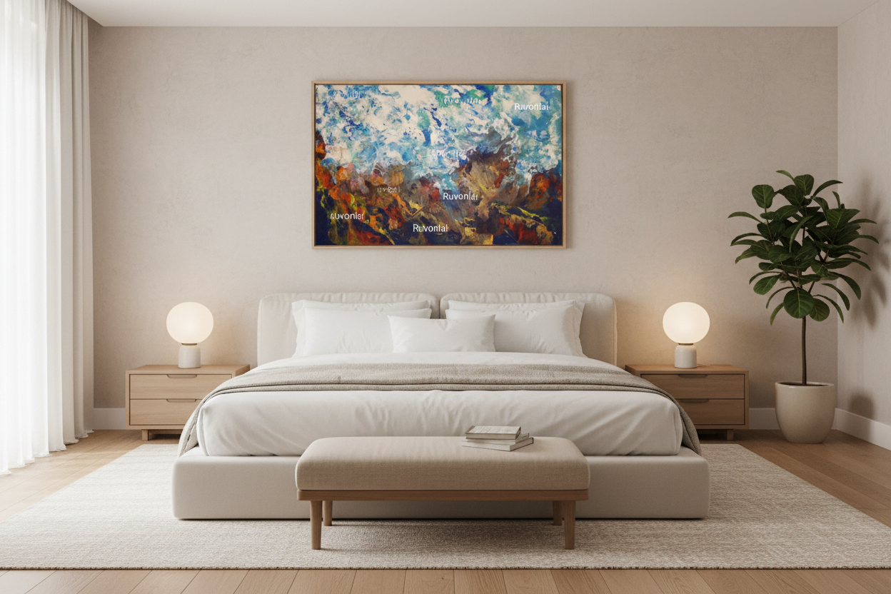 Hidden Leaves  Abstract Art Print -18x24 Acrylic Canvas Wall Art