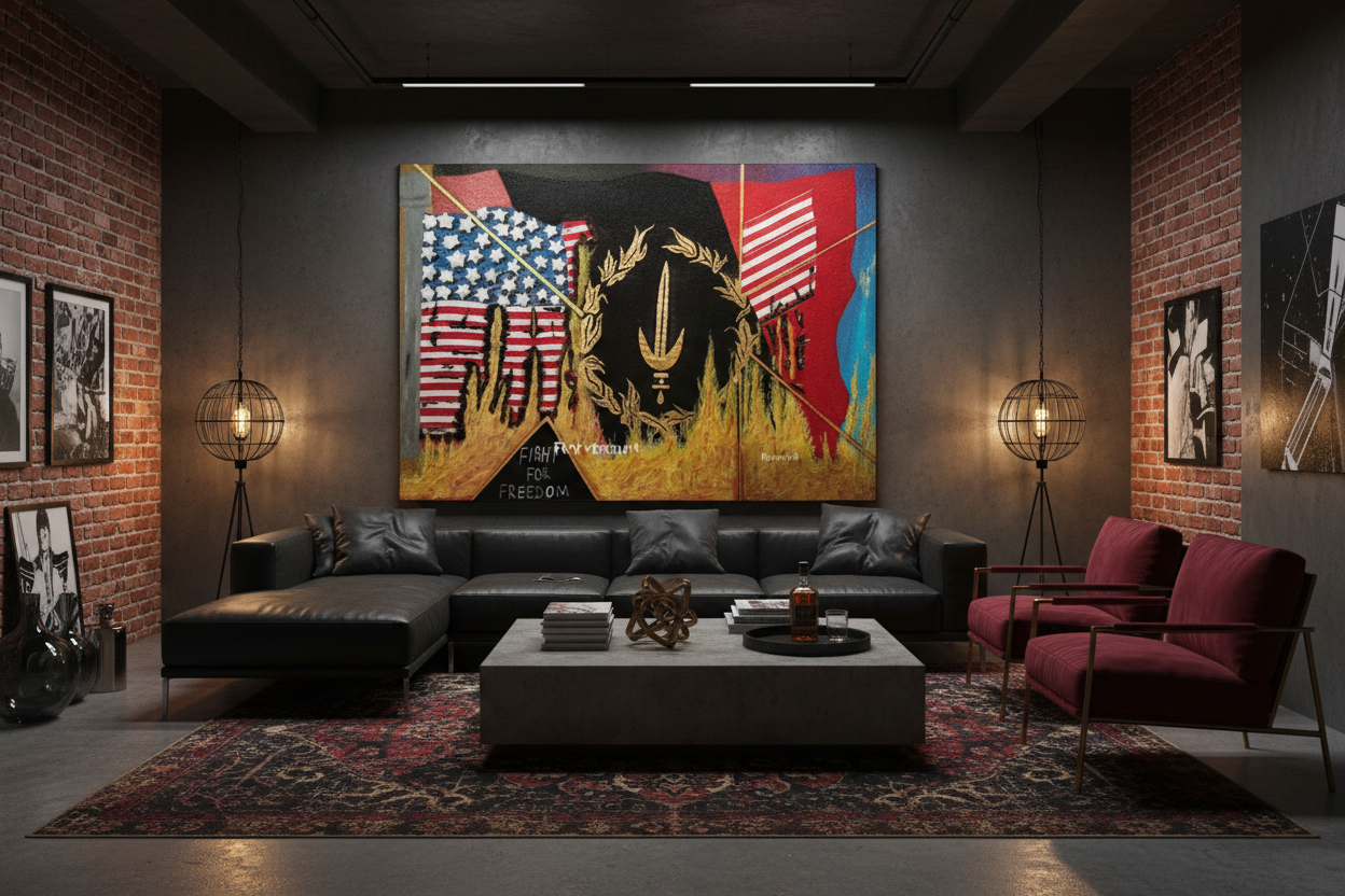 The Rebellion  Abstract Art - 18x24 Acrylic Canvas | Auction
